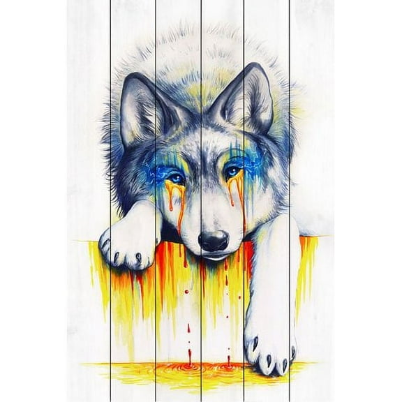 Marmont Hill "Drowning in Tears" Painting Print on White Wood