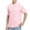 Pink, variant on ZVNAΖH Men's Knit Short Sleeve T-shirts Summer Casual Stand Up Collar Daily Tops Comfy Solid Tees, Super Soft Skin-friendly