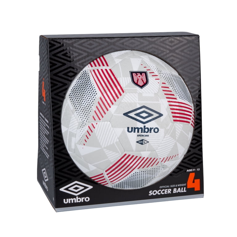Umbro Size 4 Soccer Ball for Youth Practice Durable 32-Panel Red