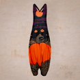 thumbnail image 1 of Women's Casual Bohemian Halloween Print Loose Large Size Casual Sleeveless Strappy Jumpsuit, 1 of 4