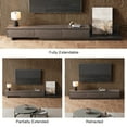thumbnail image 3 of NessCarsti Mid-Century Modern TV Stand for 100" TVs, 78.7"-130"Black Walnut Console with Storage, 3 of 14