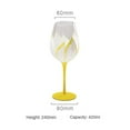 thumbnail image 1 of 420/830ml Nordic Colored Glass Cup Wine Glasses Creative Hand-painted Flowers Pattern Cup Wedding, 1 of 5
