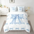 thumbnail image 2 of Castle Fairy Boys Girls Cute Ribbon Bow Twin Bedding Sets,Polka Dots Bedding Comforter Set, 2 of 8