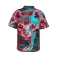 thumbnail image 3 of Goofa Psychedelic Hairless Cat Hawaiian Shirt for Men, Unisex Summer Beach Casual Short Sleeve Button Down Shirts,Aloha Tropical Floral print shirt-Large, 3 of 9
