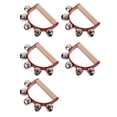 thumbnail image 1 of 5pcs Sleigh Bell Xmas Handle Bells Instrument Musical Shaking Wooden Handbell, 1 of 8