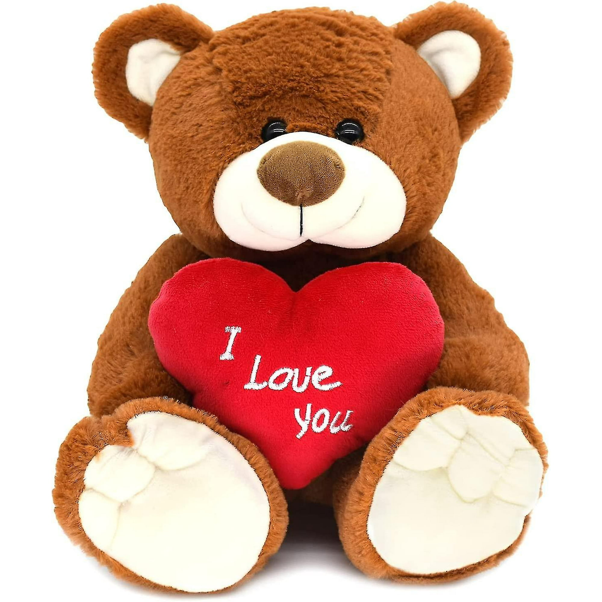 I Love You 10 Teddy Bear With Red Heart Soft Plush Bear Doll Stuffed Animal Toys Valentines Day Decor Gifts For Her Girlfriend Lover Mom Kids