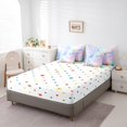 thumbnail image 4 of Mermaid Tail 7 Piece Comforter Set Full Bed in a Bag,Gradient Iridescent Fish Scale Bedding Sets Ocean Marine Life Sheet Set with Comforter, 4 of 5