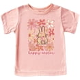 thumbnail image 4 of Happy Easter Flower Bunny Shirt for Women Youth and Toddler Girls Girly Matching Easter Tee Peach Shirt 12 Months, 4 of 5