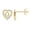 Gold, variant on AUNOOL Heart Initial Stud Earrings for Women 14K Gold Plated 925 Sterling Silver Post Hypoallergenic Cubic Zirconia Love Heart Stud Earrings for Women