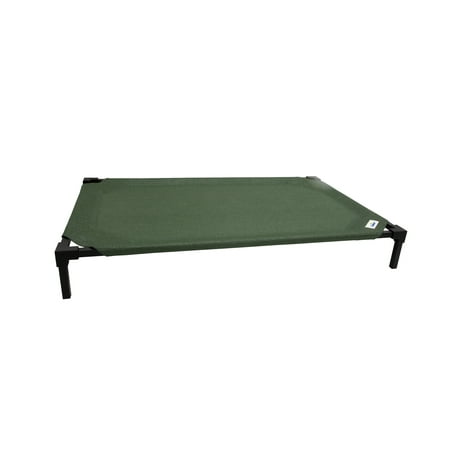 Coolaroo Cooling Elevated Dog Bed PRO with Heatshield, Fits in 48in Crate, Easy Assembly, Everglade Green