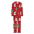 thumbnail image 5 of Tnhcen Winter Women's Comfortable 2-Piece Christmas Snowman Print Pajamas Set Crew Neck Long Sleeves Top Pants Great Lounge Home Nightwear S-2XL, 5 of 6