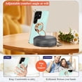 thumbnail image 5 of Compatible with Samsung Galaxy S22 Ultra Case with Ring Holder Pink, Aesthetic Phone Case for Samsung S22 Ultra Case Silicone Soft TPU Slim Cover Shockproof Luxury with Kickstand (Green), 5 of 14