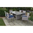 thumbnail image 2 of Florence Rectangular Patio Dining Table 4 Armless Chairs 2 Arm Chairs in Navy, 2 of 2