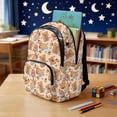 thumbnail image 4 of KUIFORTI Orange Capybara Bookbag with Lunch Box for Teens Elementary Middle School Daily Use Set of 4 Durable with Pencil Bags Water Bottle Sleeve Kids School Backpack, 4 of 7