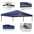 thumbnail image 3 of KAMPKEEPER 10x10 Pop Up Canopy Tent Top Replacement Cover Roof with Air Vent, Polyester UV 30 Waterproof for Outdoor Garden Patio Pavilion Sun Shade(Top Only) (Navy Blue), 3 of 7