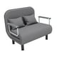 thumbnail image 2 of Sofá cama,Sofá cama Silla perezosa Sofá individual Silla,Respaldo reclinable Bolsillos de almacenamiento ajustables,Muebles de salón de espacio moderno para sala de estar,Muebles de Gris, 2 of 9