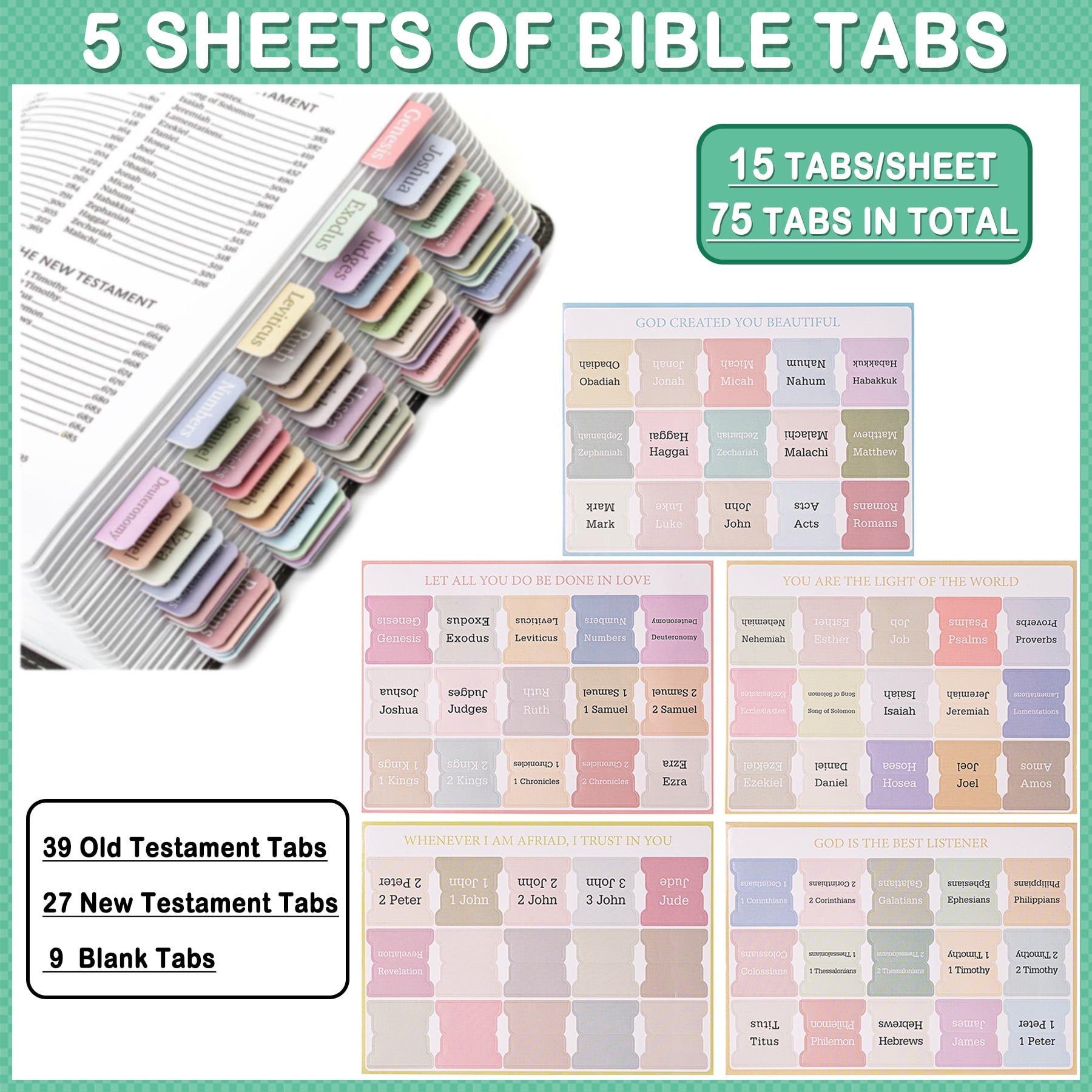 Bible Study Supplies for Women Men Journaling Kit with Carrying Cover Case Bag Tabs Highlighters Christian Catholic Spiritual Gifts Accessories Bulk with Tags Stickers Bracelets Bookmark Sticky Notes