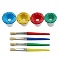 thumbnail image 4 of 10 piezas de pincel de pintura de 10 colores, vaso de cepillo de lavado anti-retroceso de plástico, pincel para pintura al óleo para niños, graffiti, pincel de cerdas, vaso para mezclar colores Rojo Verde, 4 of 5