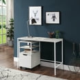 thumbnail image 2 of OSP Home Furnishings Contempo 42" Desk in White Oak Finish, 2 of 8
