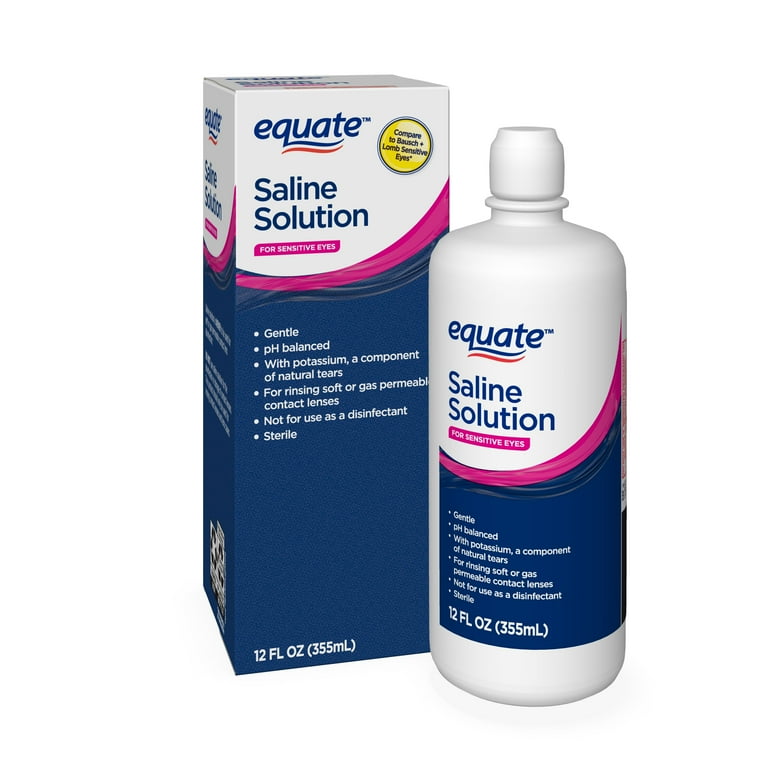 Equate Sensitive Eyes Saline Solution for Contact Lenses, 12 fl oz