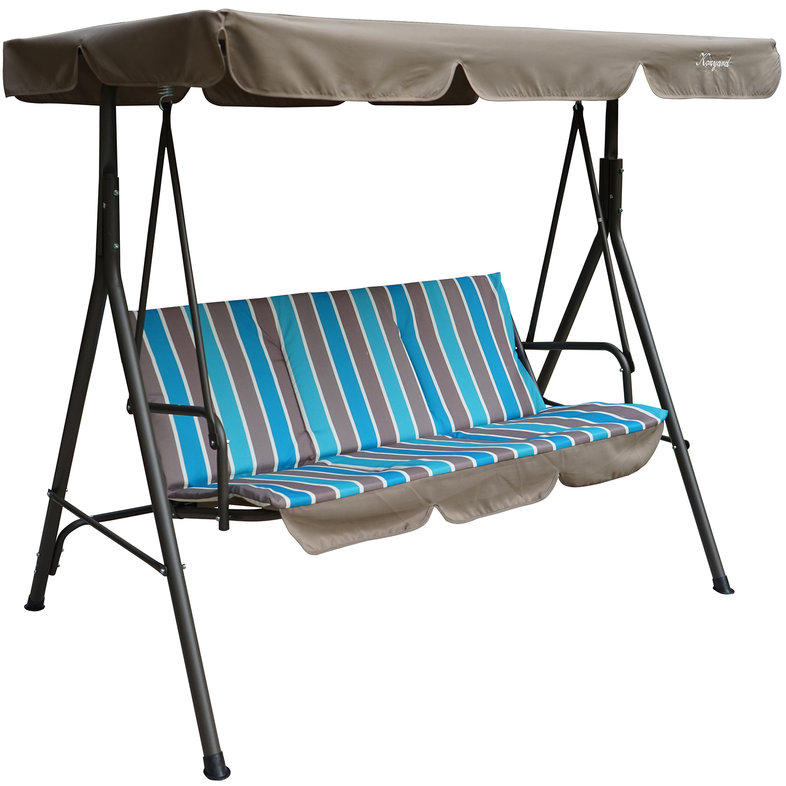 Alicia Patio Swing Chair with 3 Comfortable Cushion Seats and Strong