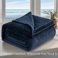 thumbnail image 3 of U by Bedsure Fleece Throw Blanket Navy Blue, 260GSM Throw Blankets for Toddlers, Kids, Boys,49X59 inches, 3 of 5
