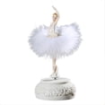 thumbnail image 1 of Ballerina Music Box Dancing Girl Swan Lake Carousel With Feather For Birthday Gift Tw, 1 of 5