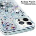thumbnail image 5 of Case for iPhone 14 Pro Max, iPhone 14 Pro Max Case Cute Pink Glitter Luxury Sparkle Liquid for Girls Women Quicksand Clear Soft TPU Protective Phone Case for iPhone 14 Pro Max Dandelion, 5 of 10