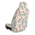 thumbnail image 2 of Wukai Cute Tennis Racket Full Set Car Seat Covers with Soft Padding Universal Auto Front Seats Protector and Cushion Mat, 2 of 5