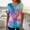 Multicolor-A, variant on Womens Tops Plus Size Summer Short Sleeve Button V-Neck Henley Half Buttons Shirt Ladies Blouse，Womens Tops Multicolor-E XXL(XXL)