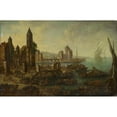 thumbnail image 2 of Adriaen Frans Boudewijns 24x17 Gold Ornate Framed and Double Matted Museum Art Print Titled - Seaport IIi, 2 of 4