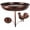 Copper & Rooster, variant on Bird Baths for Outside, 12 Inches Dia Bird Bath Feeder Bowl with Sun and Rooster Decor, Freestanding Metal Birdbath for Outdoors Garden Patio Yard Lawn