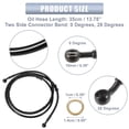 thumbnail image 4 of 1 Set 155cm 61.02" Motorcycle Braided Brake Clutch Oil Hoses Line Pipe Clutch Throttle Gas Line Fuel Pipe Black for ATV Dirt Bike, 4 of 7
