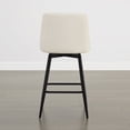 thumbnail image 5 of ReNest 27" Mid-Century Swivel Counter Height Bar Stools Set of 4 for Kitchen Island, Upholstered Fabric, Creamy Grey, 5 of 7