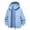 Light Blue, variant on Waterproof Hooded Jackets for Women Casual Solid Color Winter Autumn Outdoor Windbreaker Jacket with Zipper Pockets Loose Fit Sports Coat Hiking Travel Plus Size Available