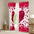 thumbnail image 3 of jejeloiu Romantic Rose Flowers Curtains Pack of 2 (42x84 Each),Happy Valentine'S Day Curtains Blackout,Cartoon Heart Loves Bedroom Curtains For Girls,Super Cozy Room Decor, 3 of 6