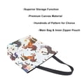 thumbnail image 3 of FORMRS Womens Canvas Tote Bag with Zipper Inner Pocket Shoulder Handbag, Rainbow Stars Pattern, 3 of 7