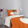 thumbnail image 5 of Ambesonne African Quilted Bedspread Set 2 Pcs, Women on Desert, Twin Size, White Orange Black, 5 of 6