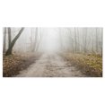 thumbnail image 2 of Straight Forest Road in Fall - Landscape Photo Canvas Art Print, 2 of 3