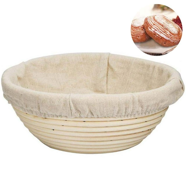 Cesta de ratán para fermentación de pan Cesta de pan natural Cuenco de masa madre para cocina
