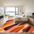 thumbnail image 3 of ODIKA 4' x 6' Machine Washable Non-Slip Area Rug, watercolor print High Traffic Rug, Orange, 973570, 3 of 7