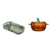 thumbnail image 1 of Elegante bandeja para servir comida y bebidas con forma de calabaza, ideal para desayunos, frutas, cafeterías y otros usos. Incluye tapa de cristal pa, 1 of 8