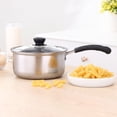 thumbnail image 2 of Trayknick Stainless Steel Saucepan Milk Noodle Pan Pot with Glass Lid Kitchen Cooking Tool, 2 of 8