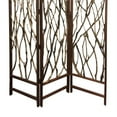 thumbnail image 4 of 3 Panel Contemporary Foldable Wood Screen with Tree Branches, Brown- Saltoro Sherpi, 4 of 5