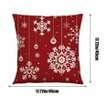 thumbnail image 3 of Dongrere Linen Christmas Pillow Covers 18x18 Inch Red Pillowcase for Christmas Decorations Indoor Decorative Pillow Case for Indoor & Outdoor Use, 3 of 6