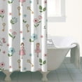thumbnail image 4 of Princess Unicorn Flower Pattern Shower Curtain 36"x72" ,Bathroom Decorative Shower Curtains Set with 12 Hooks,Modern Waterproof Washable Shower Curtain, 4 of 6