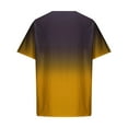 thumbnail image 5 of Weiqiqre Hauts pour Hommes à Boutons Dégradé Décontracté Mode Imprimé Col Rabattu Manches Courtes Chemise/hauts Respirants, Coupe Extensible, Taille P-5TG, 5 of 5