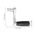 thumbnail image 2 of OUNONA Six-Tooth Hole Clothes Hanger Handle Silver Reusable Plastic Manual Crank Operation Various Locations 1Set, 2 of 8