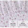thumbnail image 3 of RUVANTI 100% Organic Cotton Sheets -Split King Sheet - 5 Piece Percale Weave Bedding, Crisp, Cooling & Breathable, Soft & Durable, 16" Deep Pocket, Hotel Quality Sábanas - Obsessed Stems, 3 of 7
