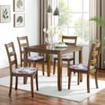 thumbnail image 6 of Pioneer Flower Seat Covers for Dining Room Chairs Set Of 4,Stretch Printed Washable Chair Seat Cover with Elastic Ties and Button,Removable Waterproof Couch Cushion Covers, 6 of 6